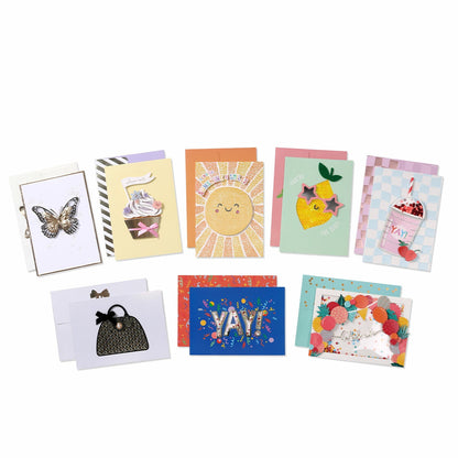 Design Studio All Occasion Handcrafted Cards with Rigid Box 40 Pack