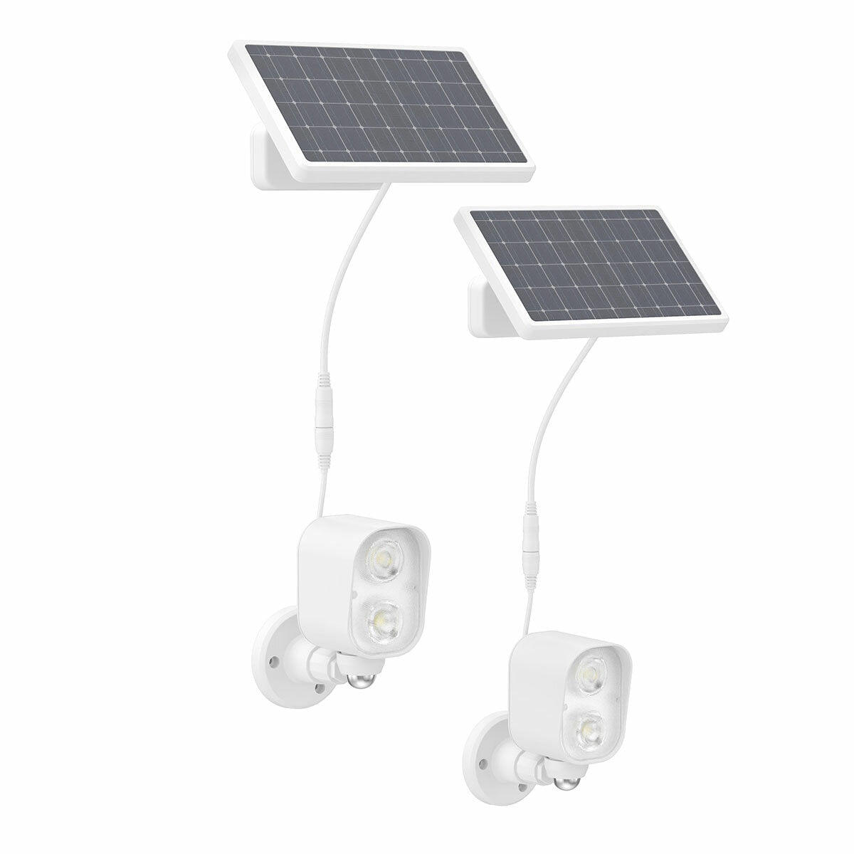 Infinity X1 Solar Security Motion Lights White Rechargeable 2 Pack