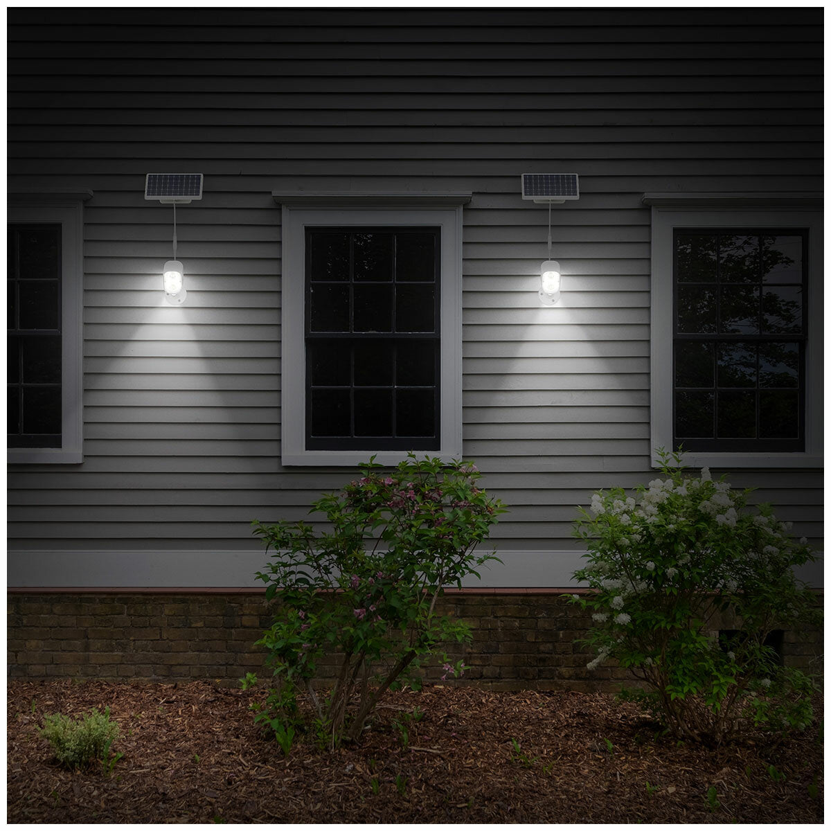 Infinity X1 Solar Security Motion Lights White Rechargeable 2 Pack