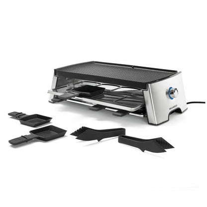Ricardo the Rock Reversible Raclette Grill 8 Stainless Steel/Black