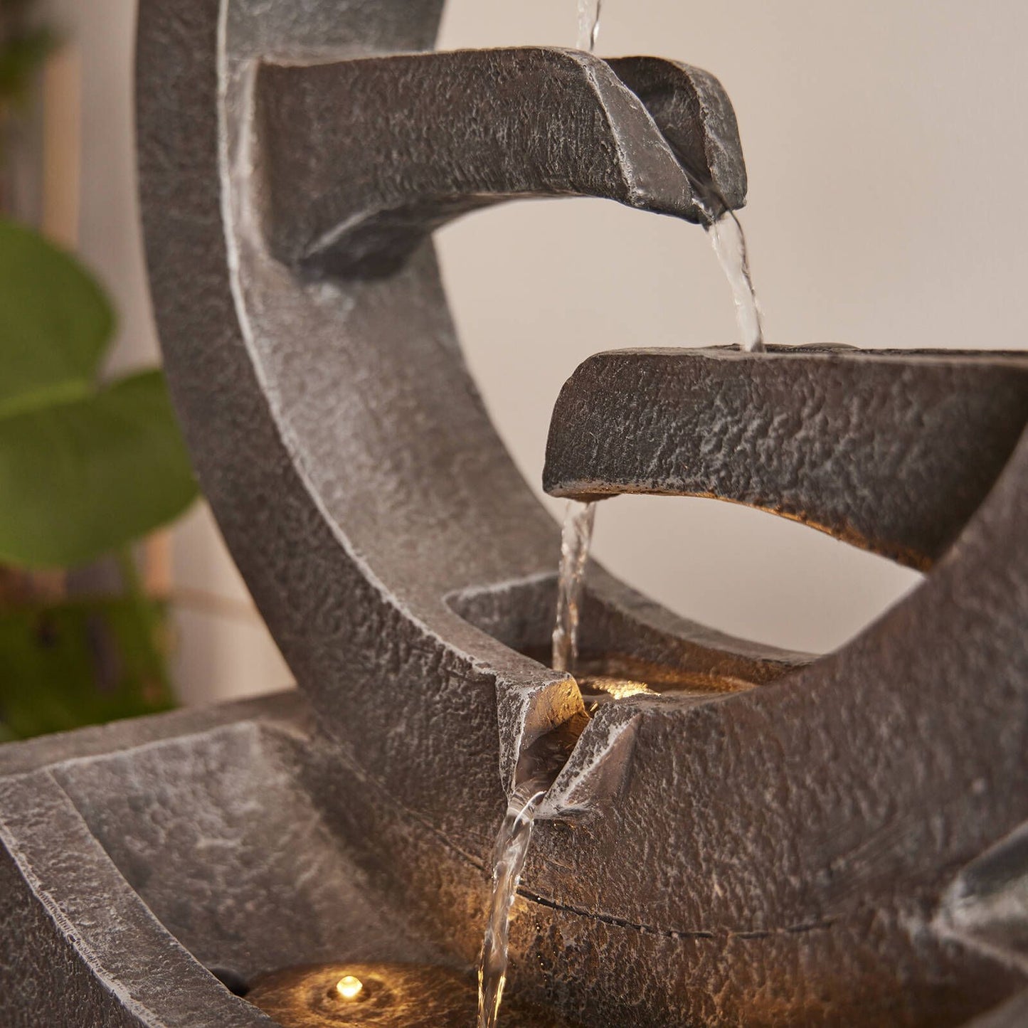 Northcote Pottery Symphonic Circles Water Feature - 34 x 17 x 48cm