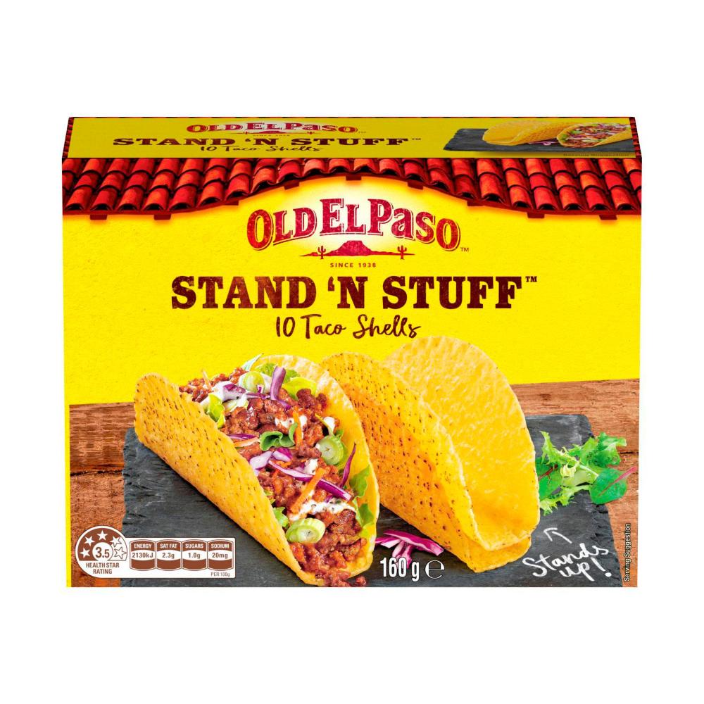 Old El Paso Stand N Stuff Taco Shell 10 Pack - 160g