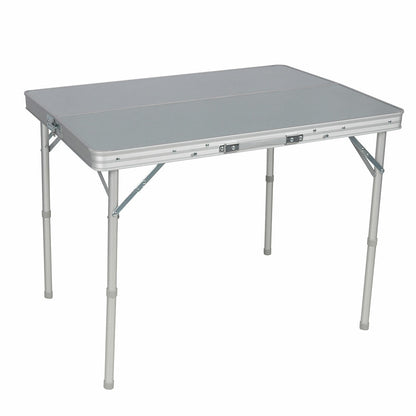 Timber Ridge Folding Table & Bench Combo Aluminium Portable 90cm