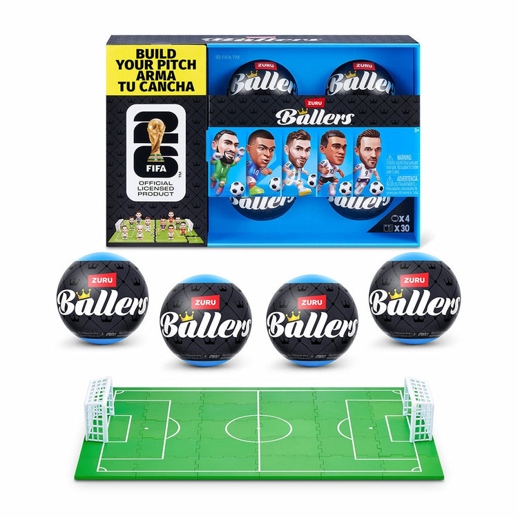 Zuru Fifa World Cup 2026 Ballers Collectible Black/Blue Pitch 4 Pack