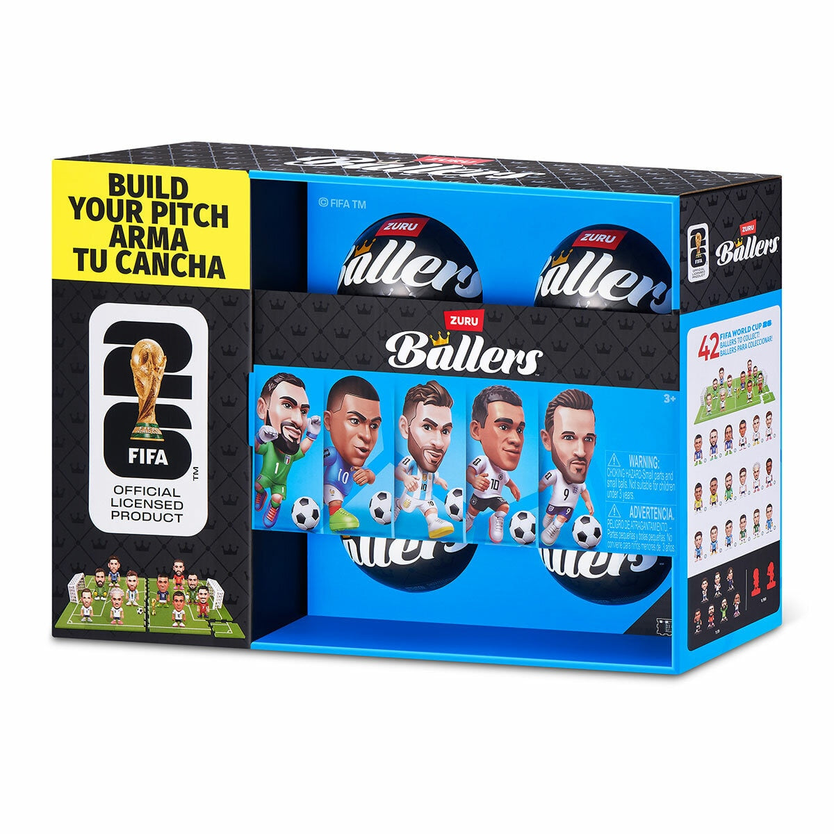 Zuru Fifa World Cup 2026 Ballers Collectible Black/Blue Pitch 4 Pack