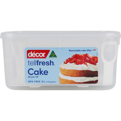 Decor Tellfresh Cake Container With Lifter 6l Each