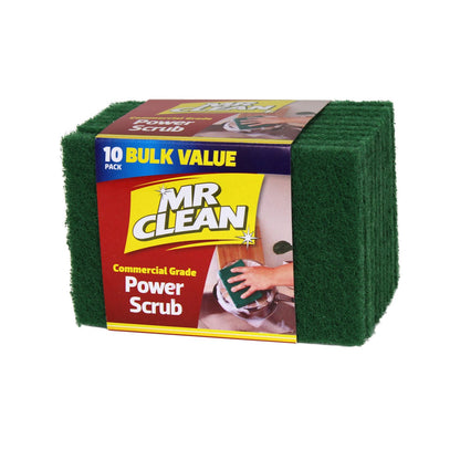 Mr Clean Commercial Grade Power Scrub Scourers - 10 Pack