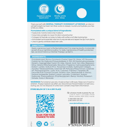 Dermal Therapy Overnight Lip Repair Hydrating Mask 10g