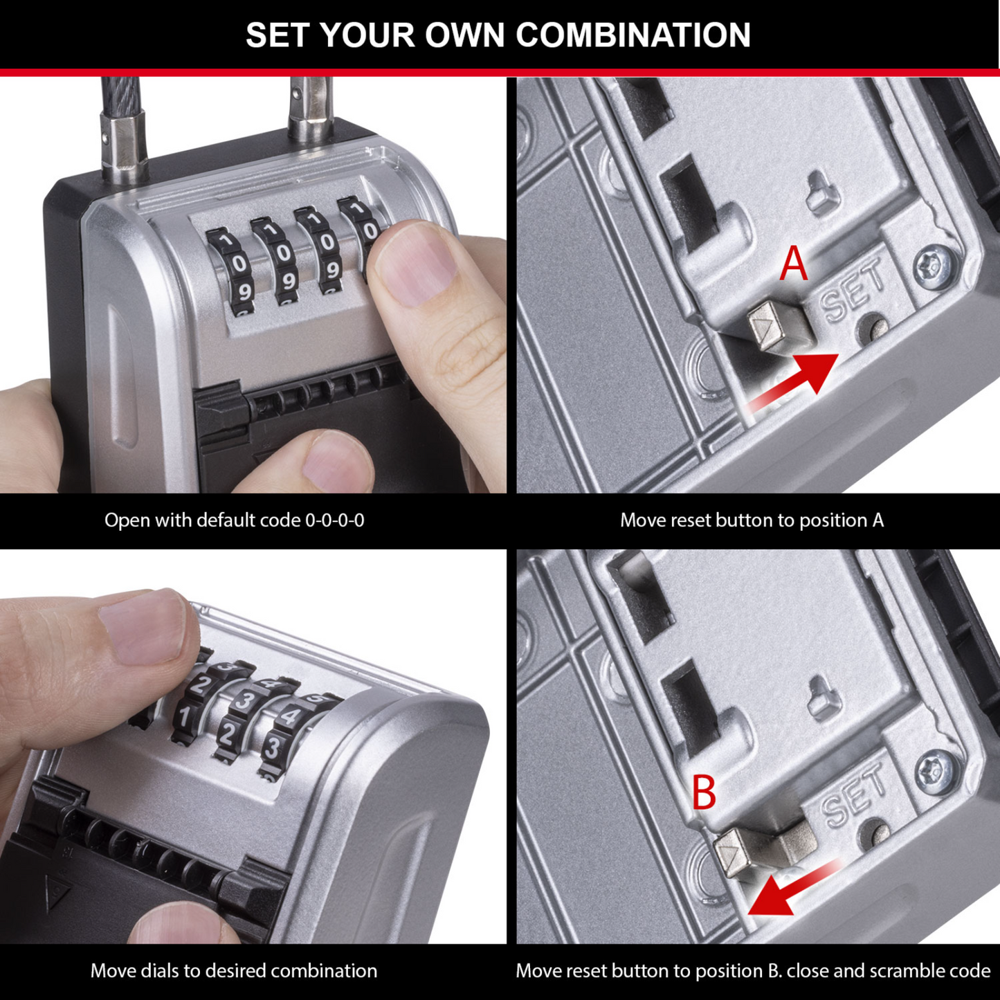 Master Lock Cable Key Safe - 10 Keys - 76 x 283mm