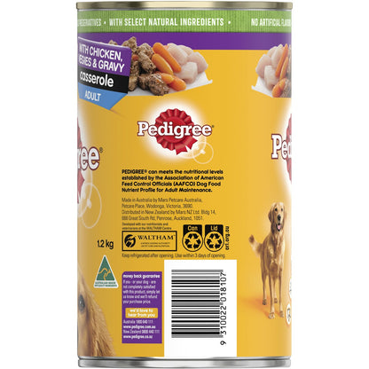 Pedigree Casserole With Chicken & Gravy Wet Dog Food Can 1.2kg