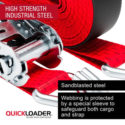 Quickloader Ratchet Strap Tie Down - 10m - 2500kg