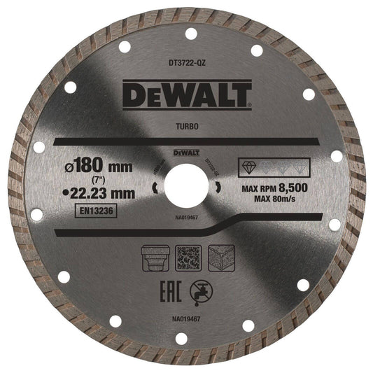 Dewalt Turbo Diamond Wheel - 180 x 22mm