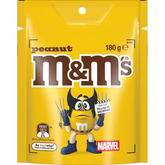 M&m's Peanut Milk Chocolate Snack & Share Bag 180g