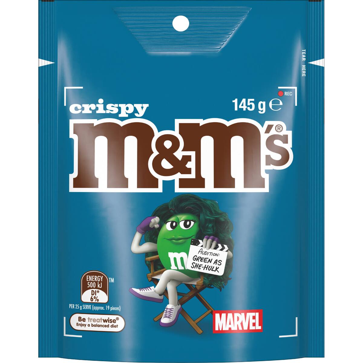 M&m's Crispy Milk Chocolate Snack & Share Bag 145g