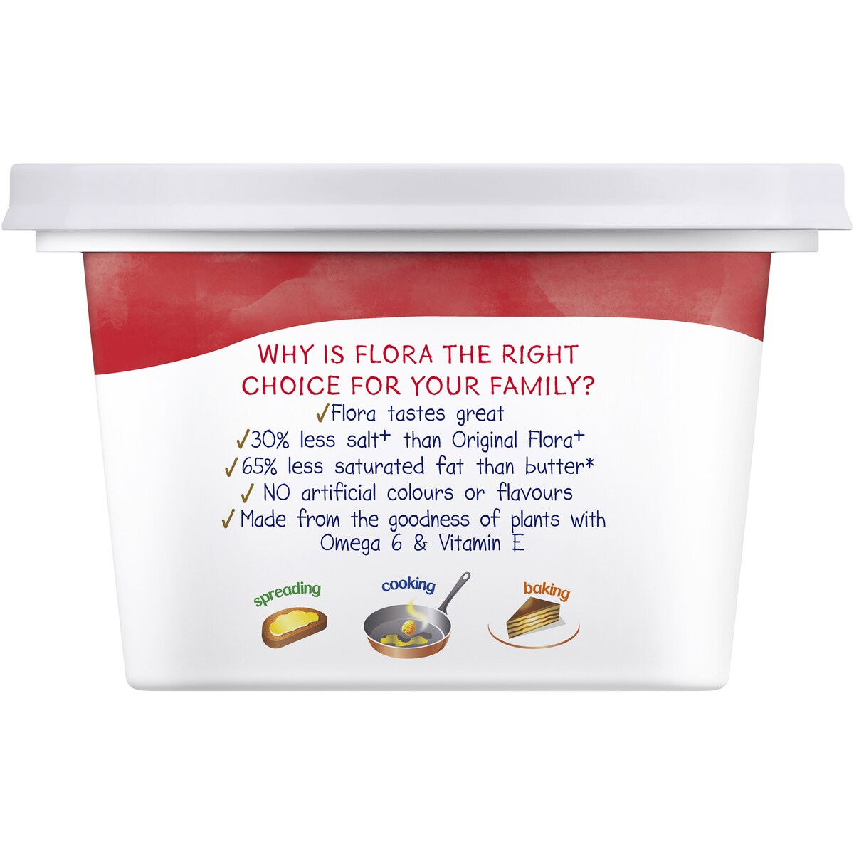 Flora Margarine Spread Salt Reduced 500g
