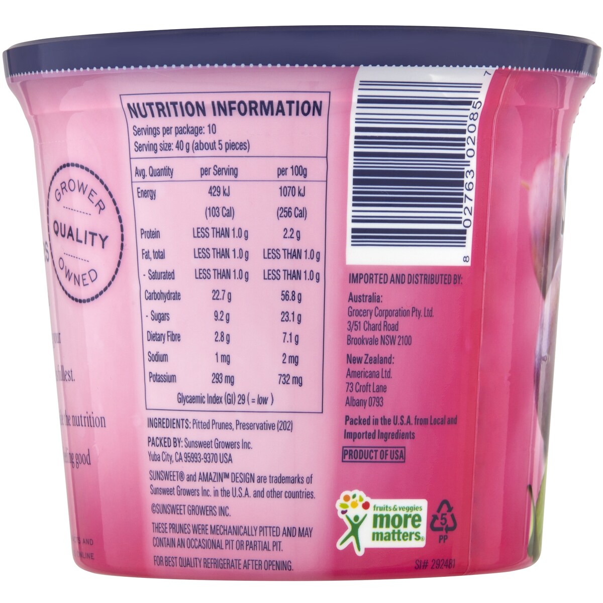 Sunsweet Pitted Prunes 400g