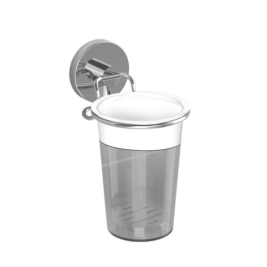 Fusion Loc Stainless Steel Suction Bathroom Tumbler - 8kg - 90mm x 180mm x 130mm
