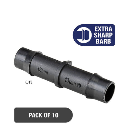 K Rain Barbed Joiner - 13mm - 10 Pack