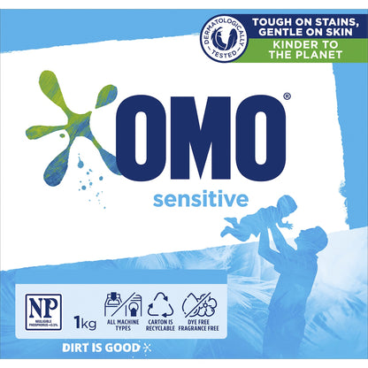 Omo Sensitive Laundry Powder Detergent 1kg