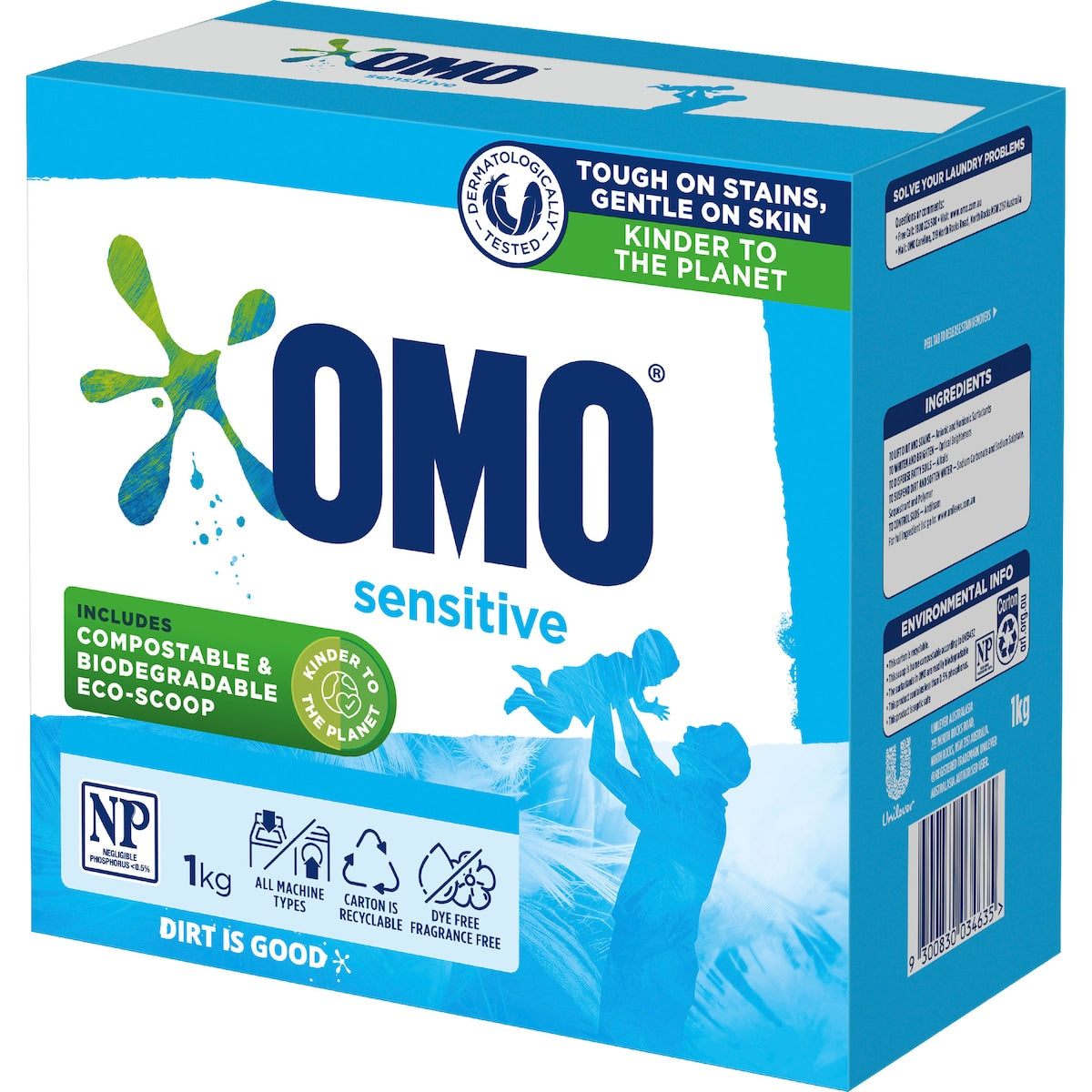 Omo Sensitive Laundry Powder Detergent 1kg