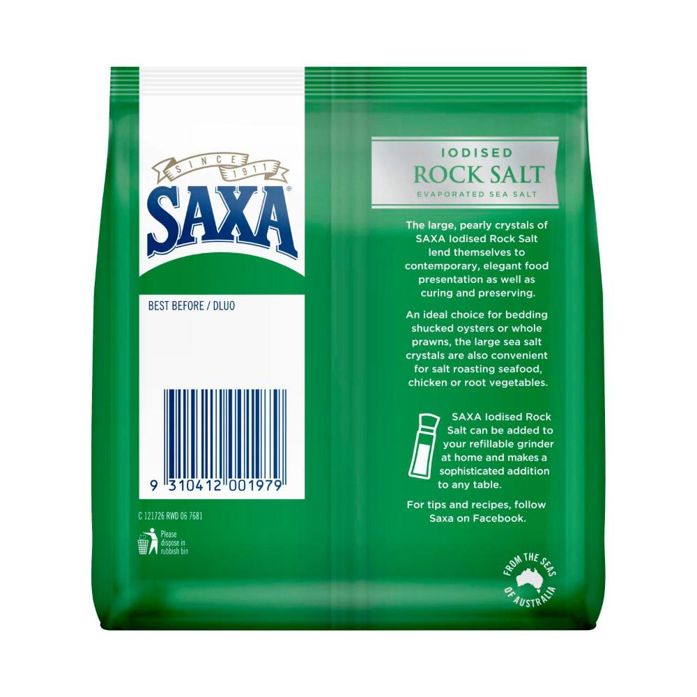 Saxa Iodised Rock Salt Refill - 500g