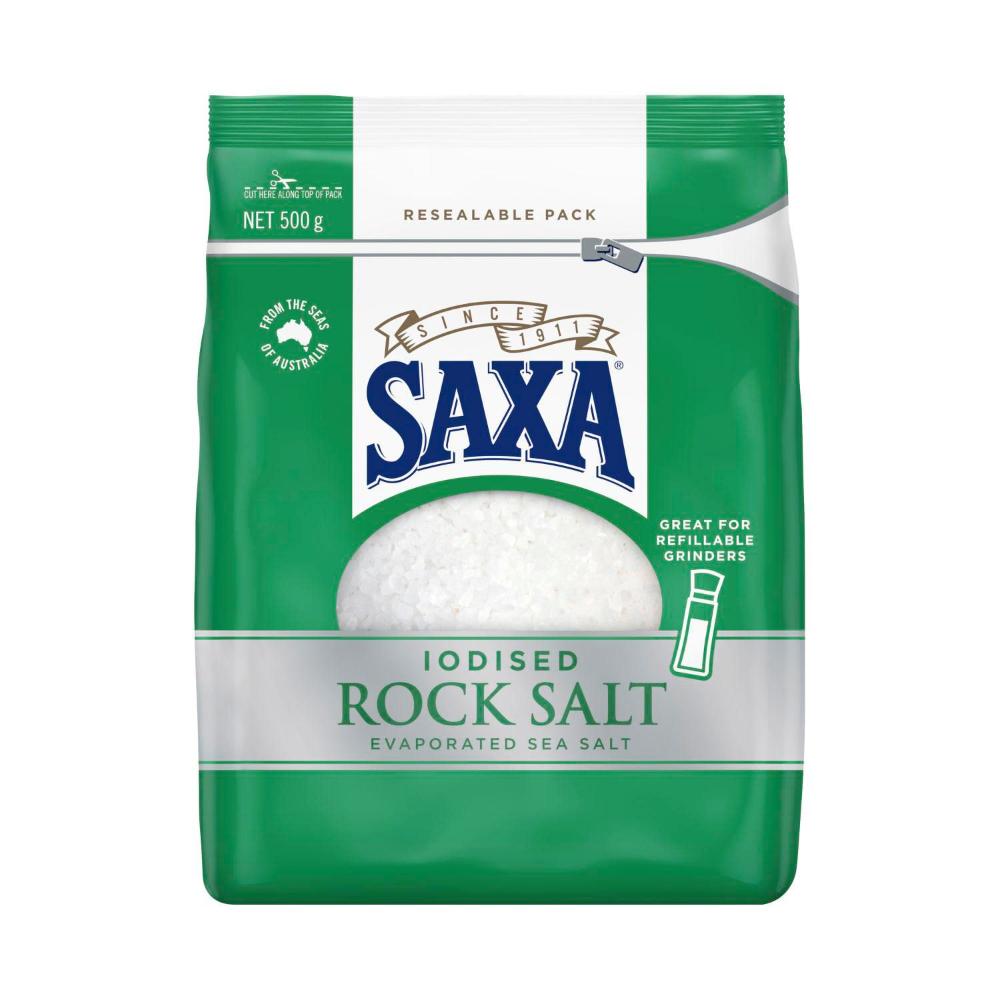 Saxa Iodised Rock Salt Refill - 500g