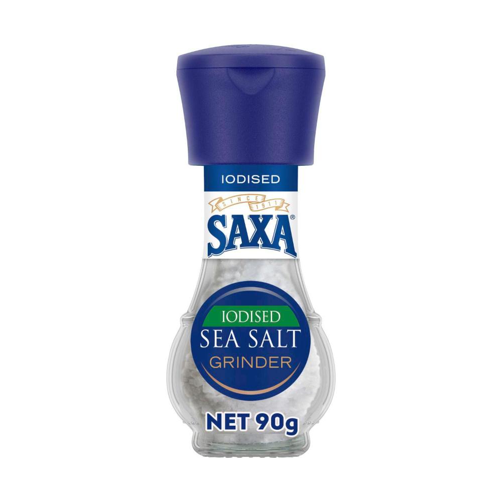 Saxa Iodised Sea Salt Grinder - 90g