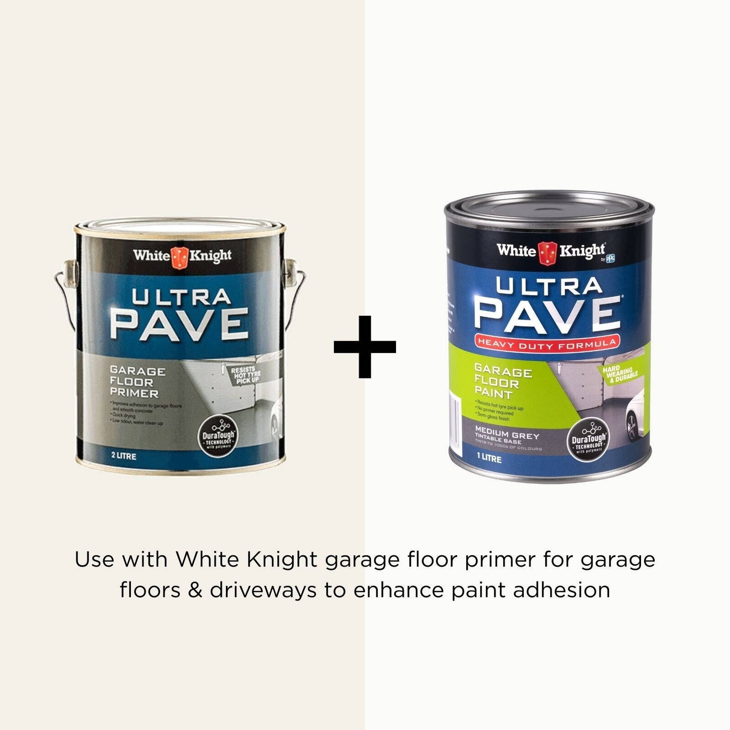 White Knight Ultra Pave Garage Floor Paint - 1L - Medium Grey