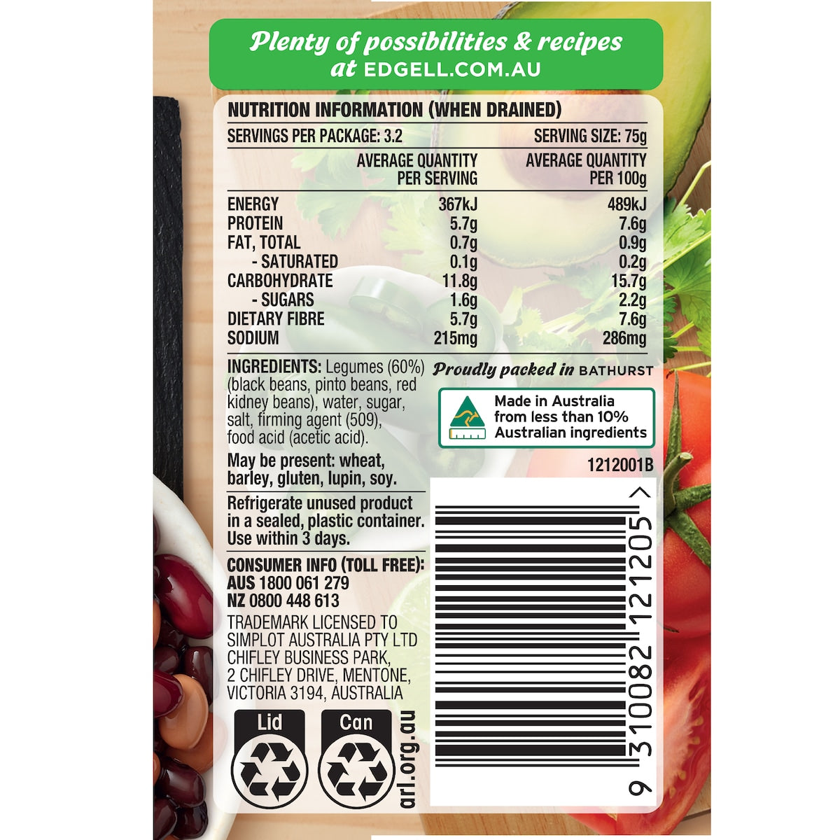 Edgell Mexican Bean Mix 400g