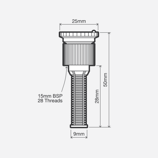 Holman Adjustable Nozzle - 5.1m - Plastic - Full Arc Adjustment