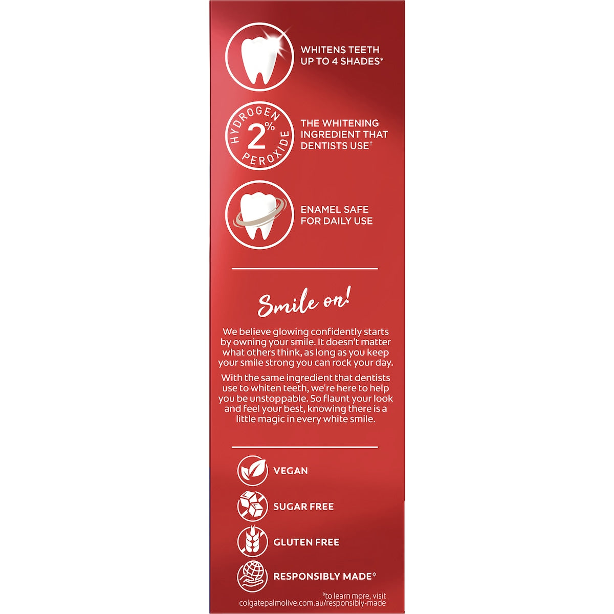 Colgate Optic White Teeth Whitening Toothpaste High Impact 85g