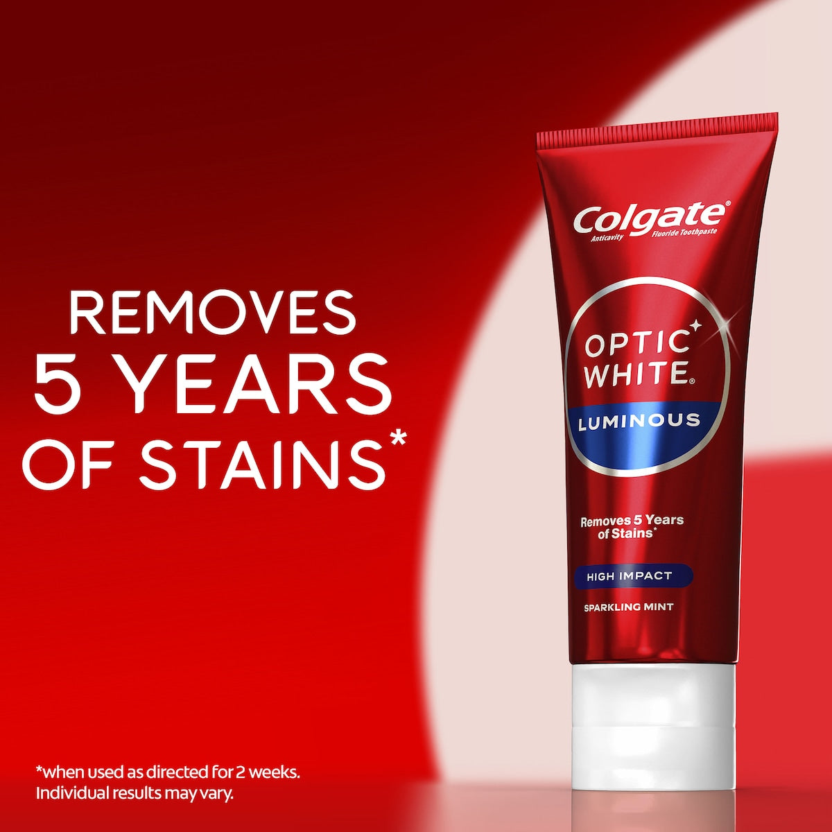 Colgate Optic White Teeth Whitening Toothpaste High Impact 85g