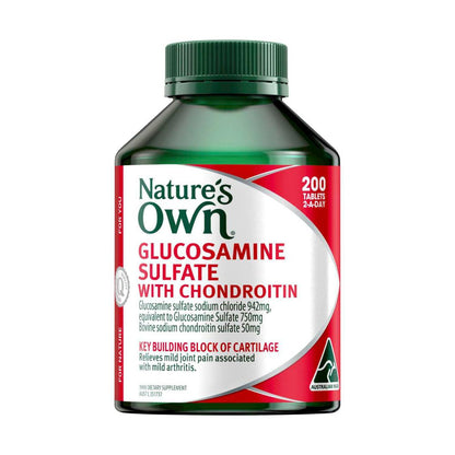 Nature's Own Glucosamine Sulfate & Chondroitin Joints Tablets - 200 pack