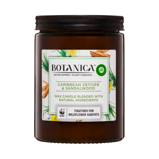 Botanica By Air Wick Scented Candle Caribbean Vetiver & Sandalwood - 1 each
