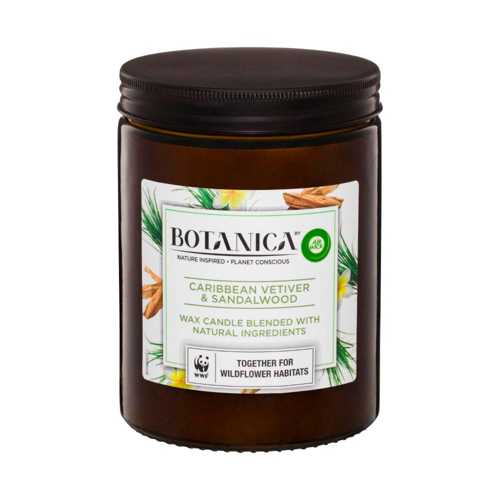 Botanica By Air Wick Scented Candle Caribbean Vetiver & Sandalwood - 1 each