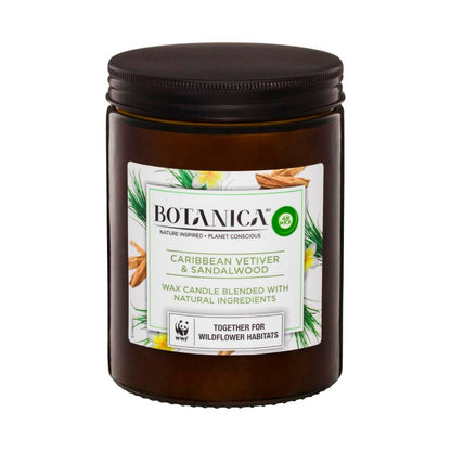 Botanica By Air Wick Scented Candle Caribbean Vetiver & Sandalwood - 1 each