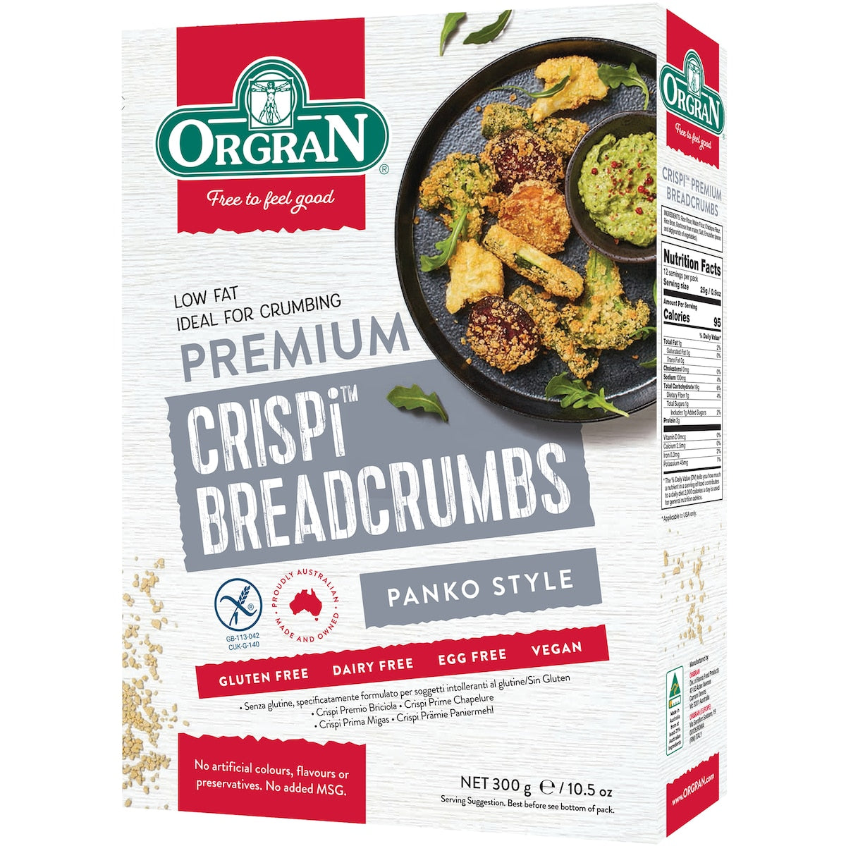 Orgran Gluten Free Breadcrumbs Premium Panko 300g