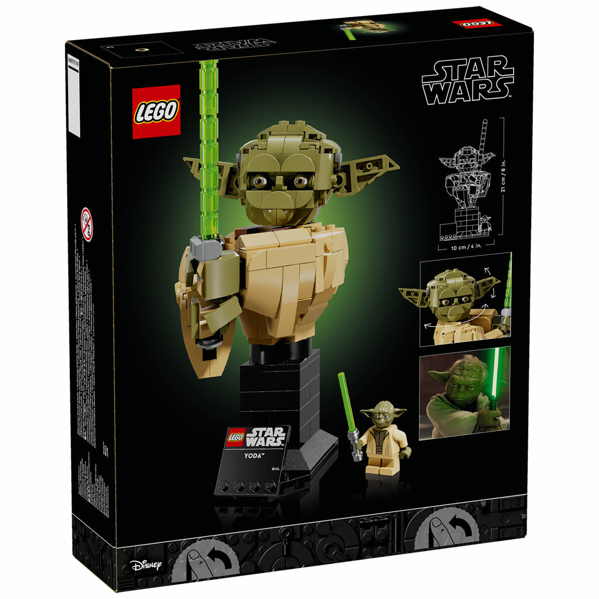 LEGO Star Wars Yoda Bust 75438 399-Piece Collectible Set