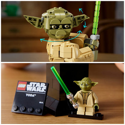 LEGO Star Wars Yoda Bust 75438 399-Piece Collectible Set