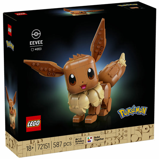 LEGO Pokémon Eevee 72151 Posable 587-Piece Building Kit for Adults