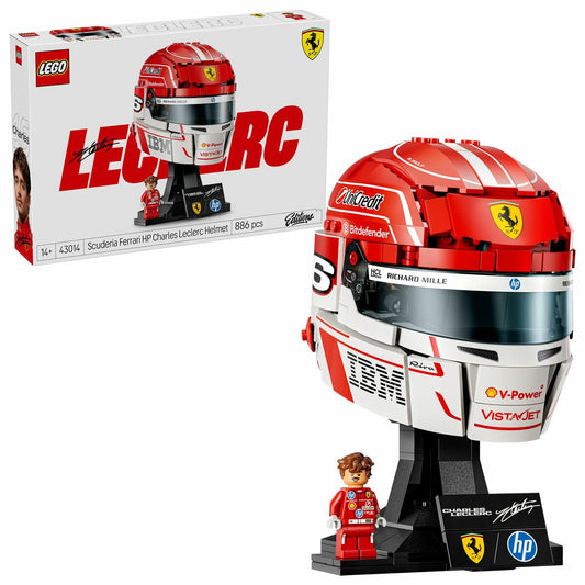 LEGO Scuderia Ferrari Charles Leclerc Helmet 43014 Rosso Monaco 886 Pieces