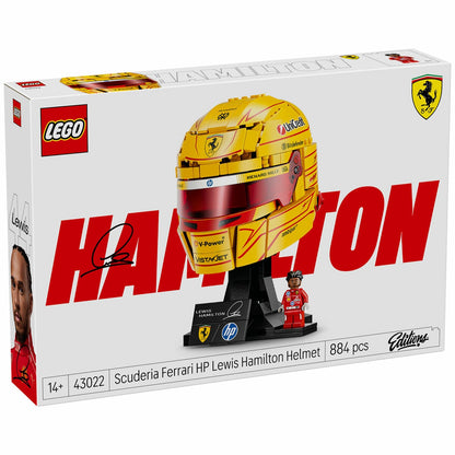 Lego F1 Lewis Hamilton Helmet Building Set Modena Yellow 43022 884 Pieces