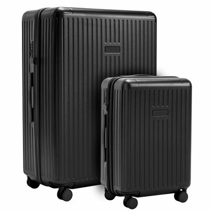 Globite 2-Piece Luggage Set with 4 Packing Cubes Black Polycarbonate
