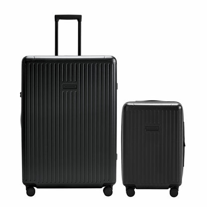 Globite 2-Piece Luggage Set with 4 Packing Cubes Black Polycarbonate
