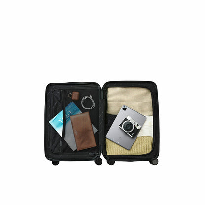 Globite 2-Piece Luggage Set with 4 Packing Cubes Black Polycarbonate