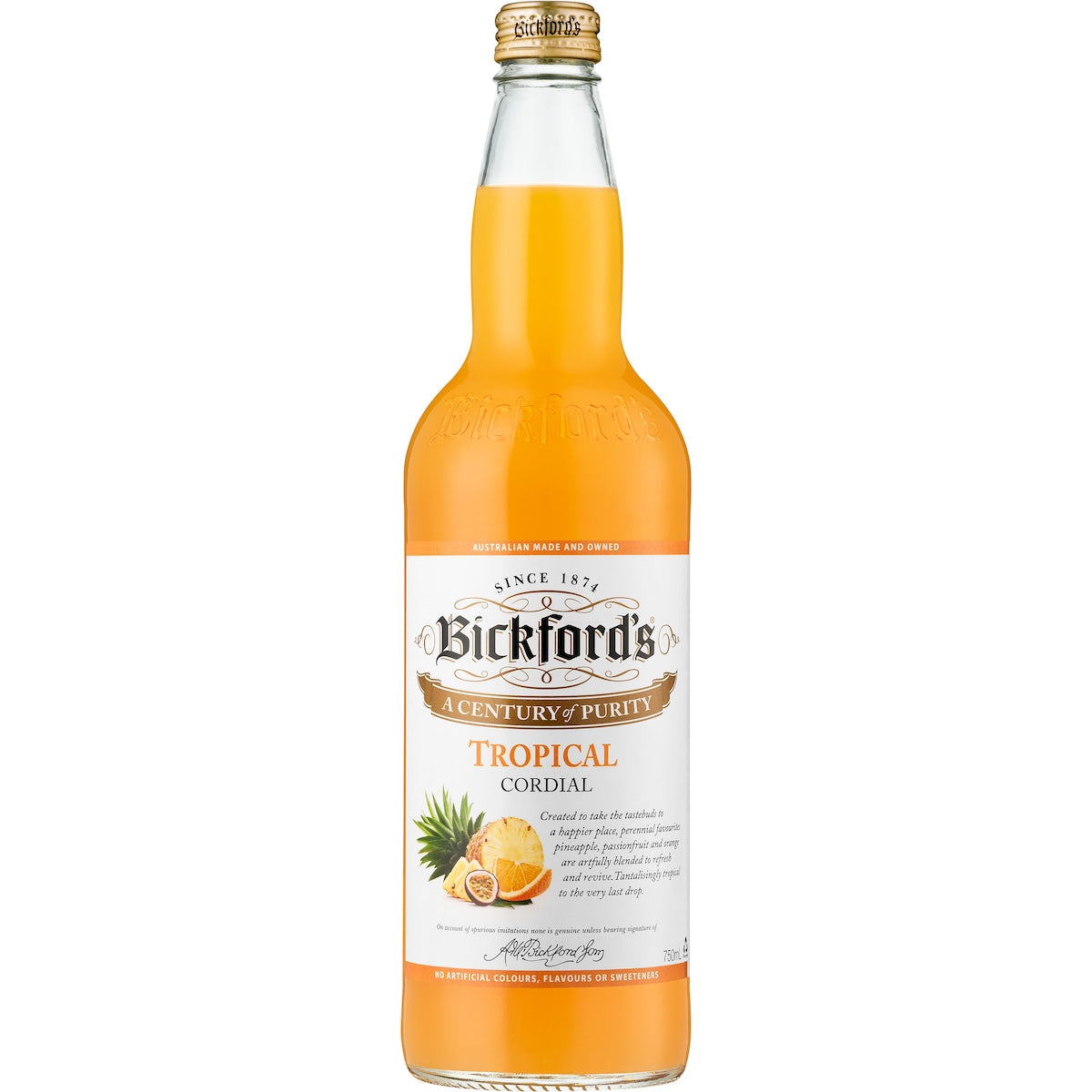 Bickford's Tropical Cordial 750mL
