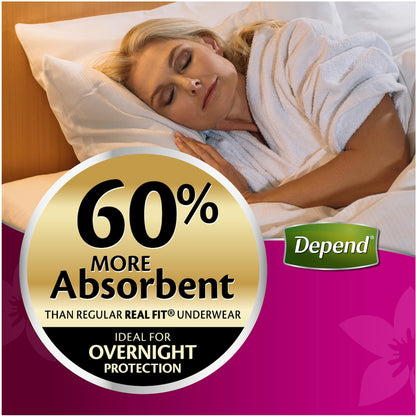 Depend Real Fit Super Incontinence Underwear For Women X-large 8 Pack