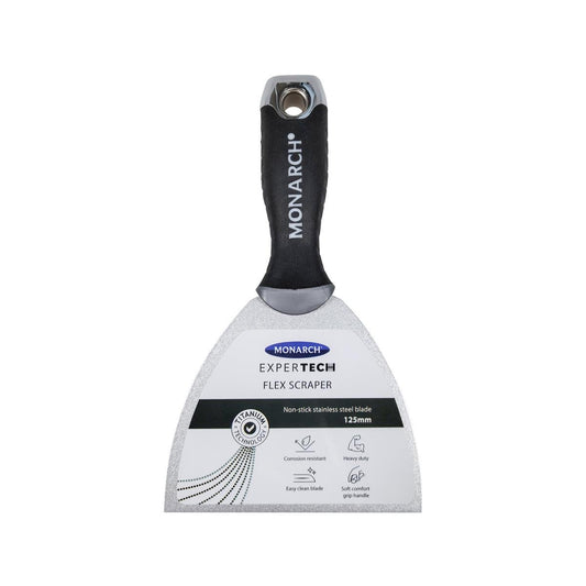 Monarch Expertech Flex Scraper - 125mm - Stainless Steel - Non-Stick
