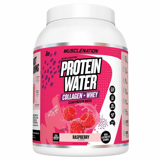 Muscle Nation Protein Water 1.8kg Raspberry Fresh Clear Protein Drink