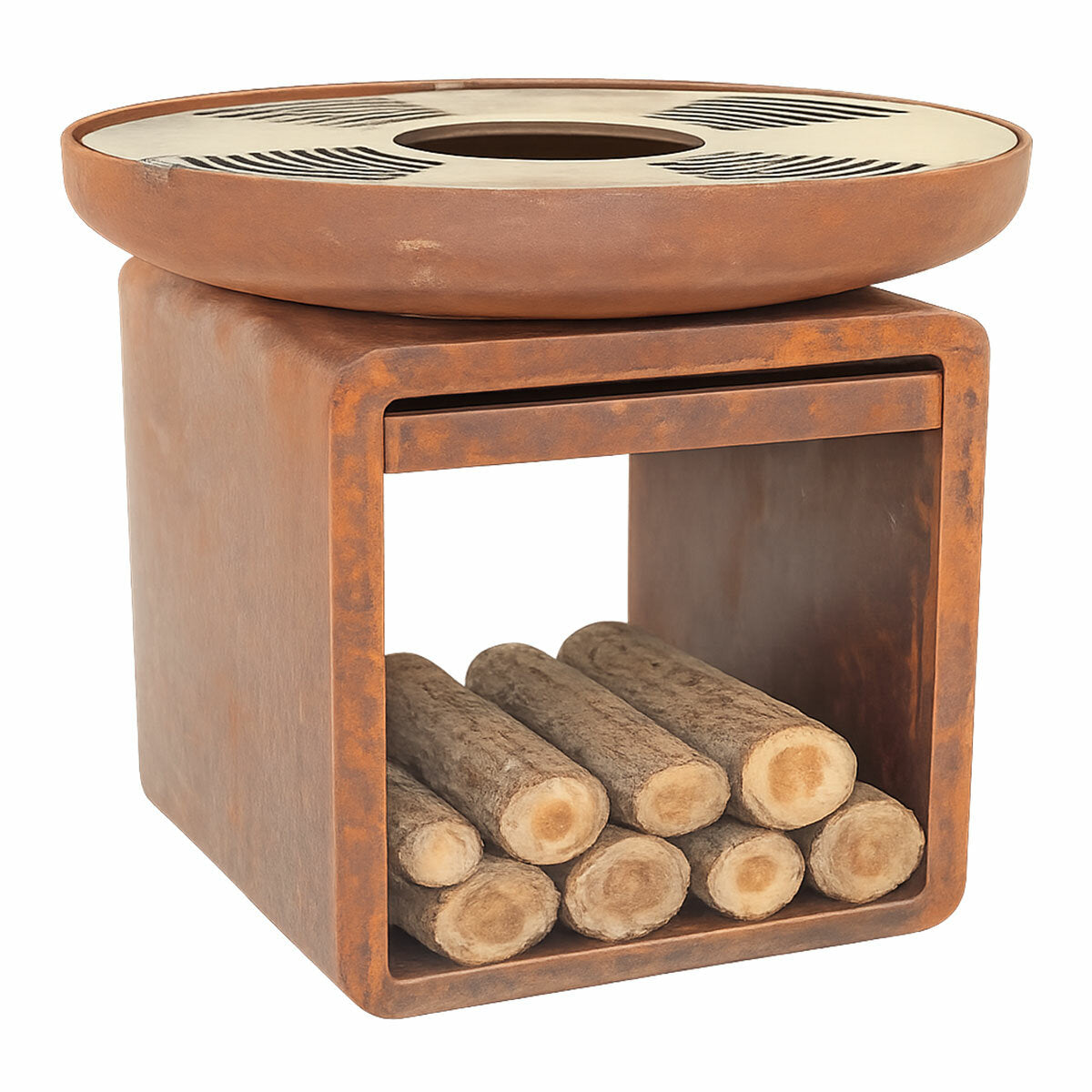 Glow Heavy Duty Fire Pit Grill GLOW2637 Rust Mild Steel